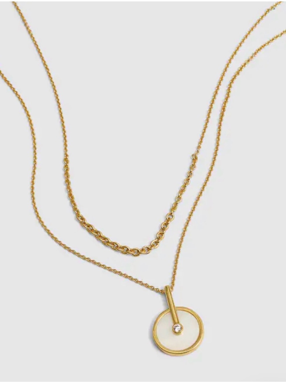 Madewell Two-Pack Stone Inlay Coin
Necklace Set